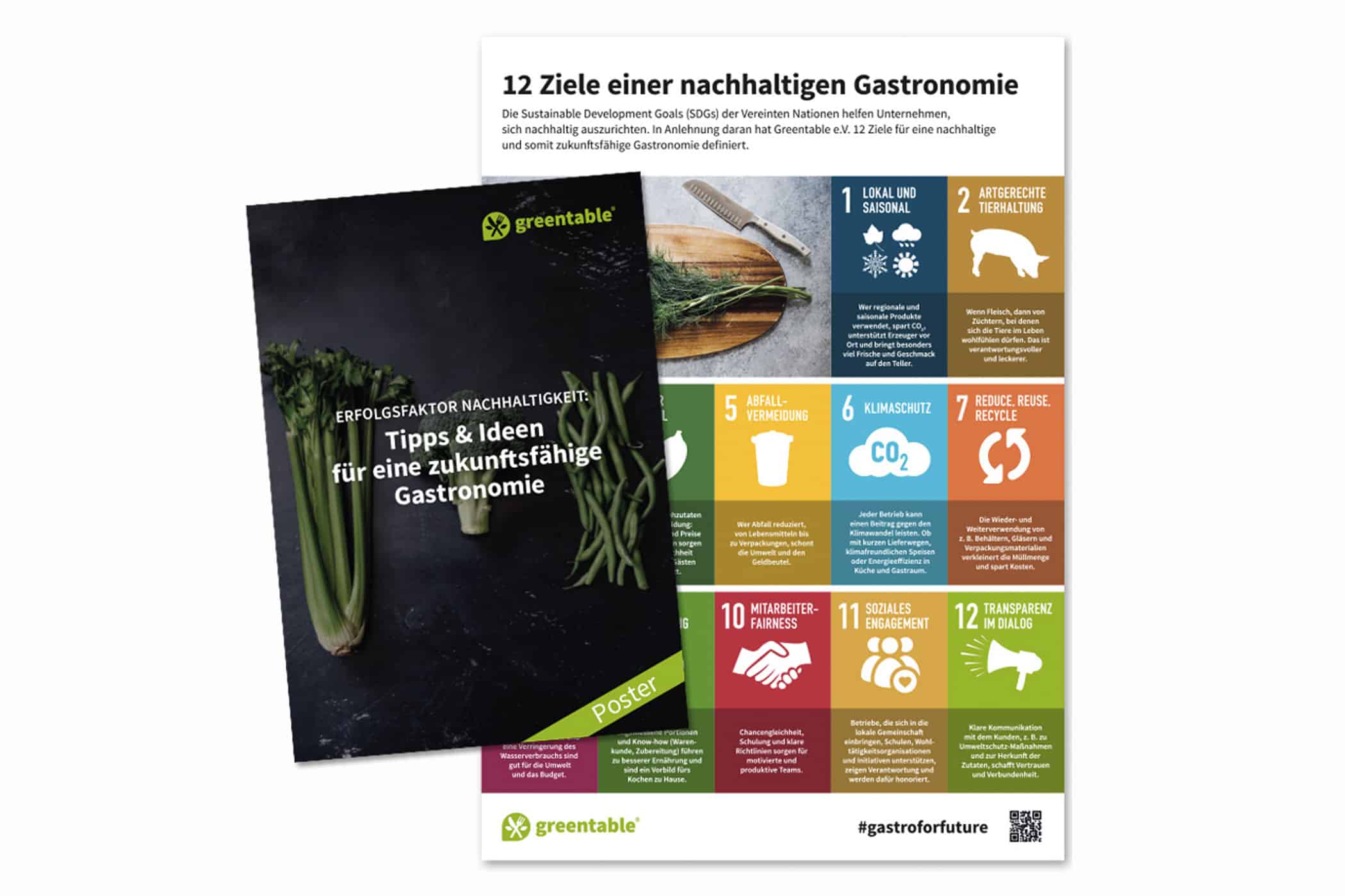 greentable poster - management, gastronomie Jetzt bestellen: Nachhaltigkeitsplakat von Greentable für die Gastronomie