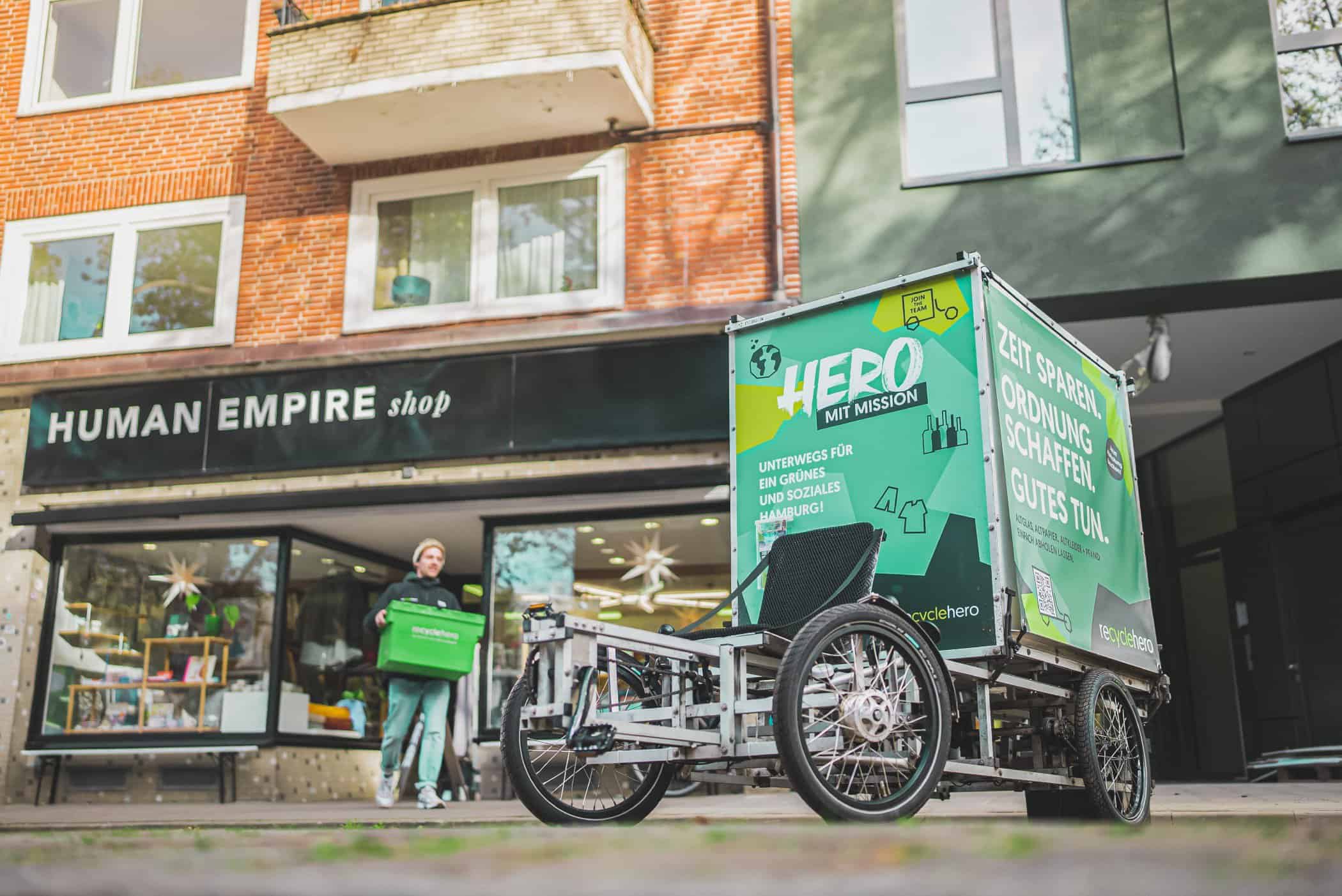 Hero Lastenrad Shop Credit BildVerstaerker - getraenke, gastronomie Nadine Herbrich, recyclehero Hamburg: „Gastronom*innen reagieren euphorisch“