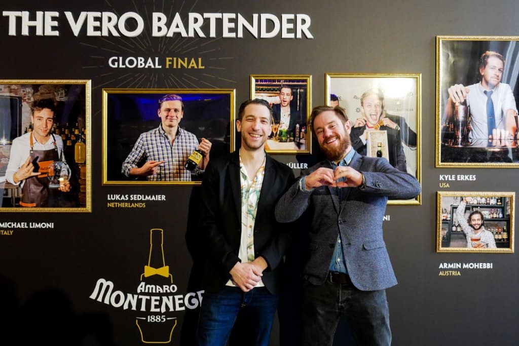 Markus Müller und Sales Rep Sebastian Ruchay 1024x683 - spirituosen, getraenke, events The Vero Bartender: Großes Finale von Amaro Montenegro in Bologna