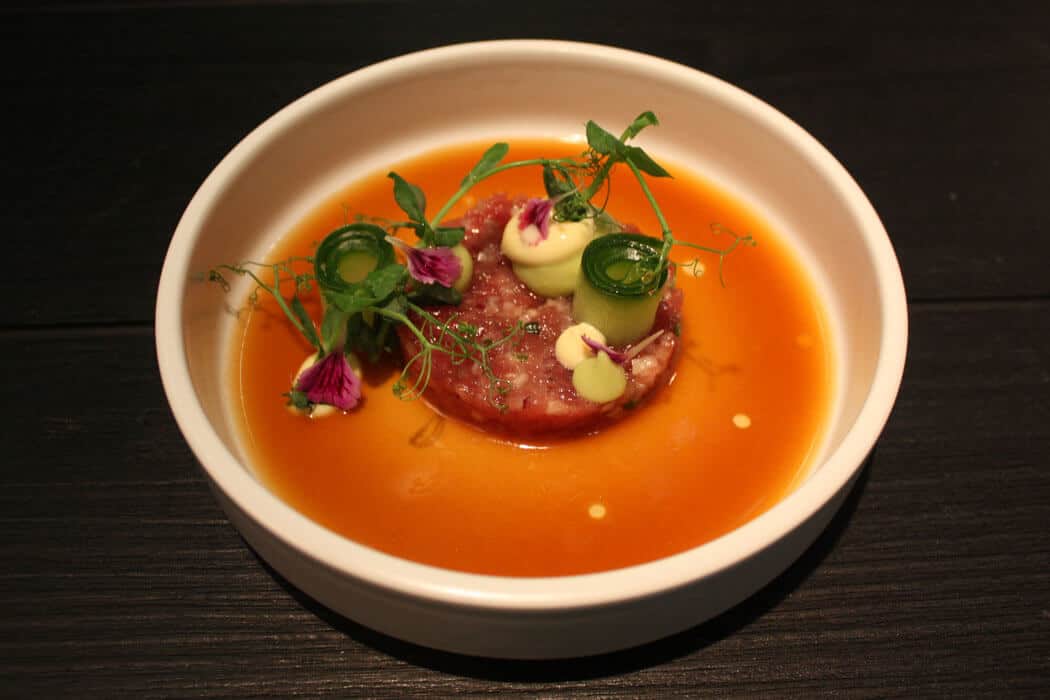 bluefin tartar - food-nomyblog, events Wettbewerb auf Sterne-Niveau: Zu Gast beim Finale von „Koch des Jahres“ auf der Anuga 2017 in Köln