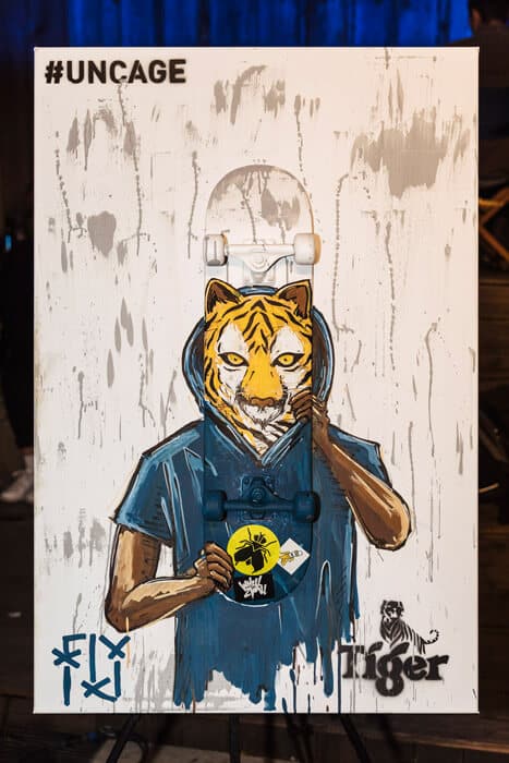 canvas fly1989 - getraenke, events, bier Kunst mit sozialem Mehrwert: Zu Gast beim deutschen Finale von The Uncaged, der Initivative von Tiger Beer