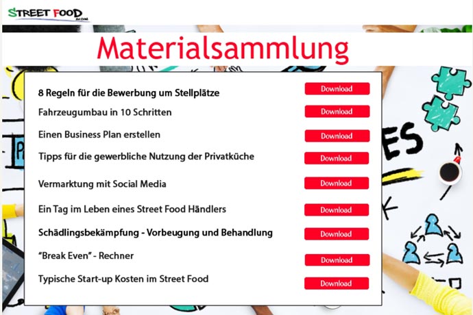 materialsammlung - medien-tools Online-Kurs: „Erfolgreich gründen im Streetfood“