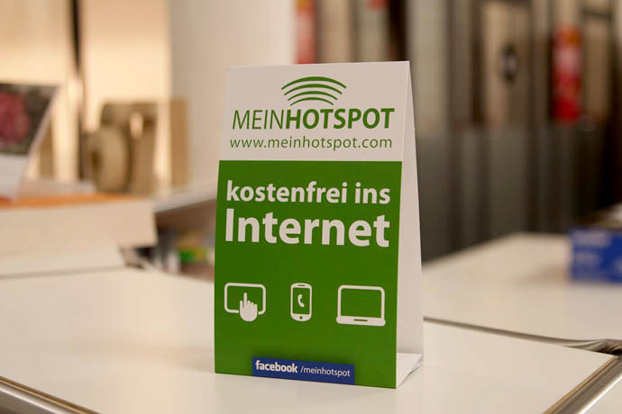 meinhotspot tischaufsteller - medien-tools Kostenloses und sicheres Wlan für Gäste: MeinHotspot